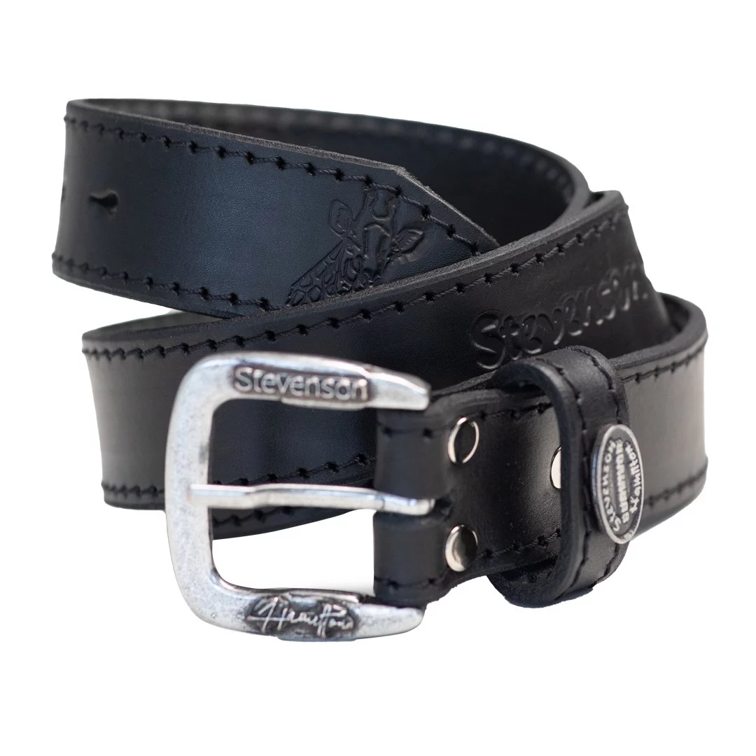Survivor Black Leather Belt